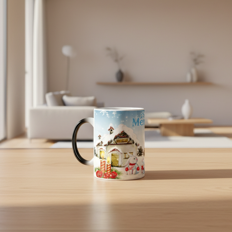 Mug Magique de Noël – Motif Festif Révélé à la Chaleur